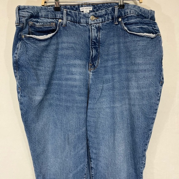 Good American The Weekender Cuffed Jeans High Waist Medium Wash Plus Size 20 - Picture 6 of 10